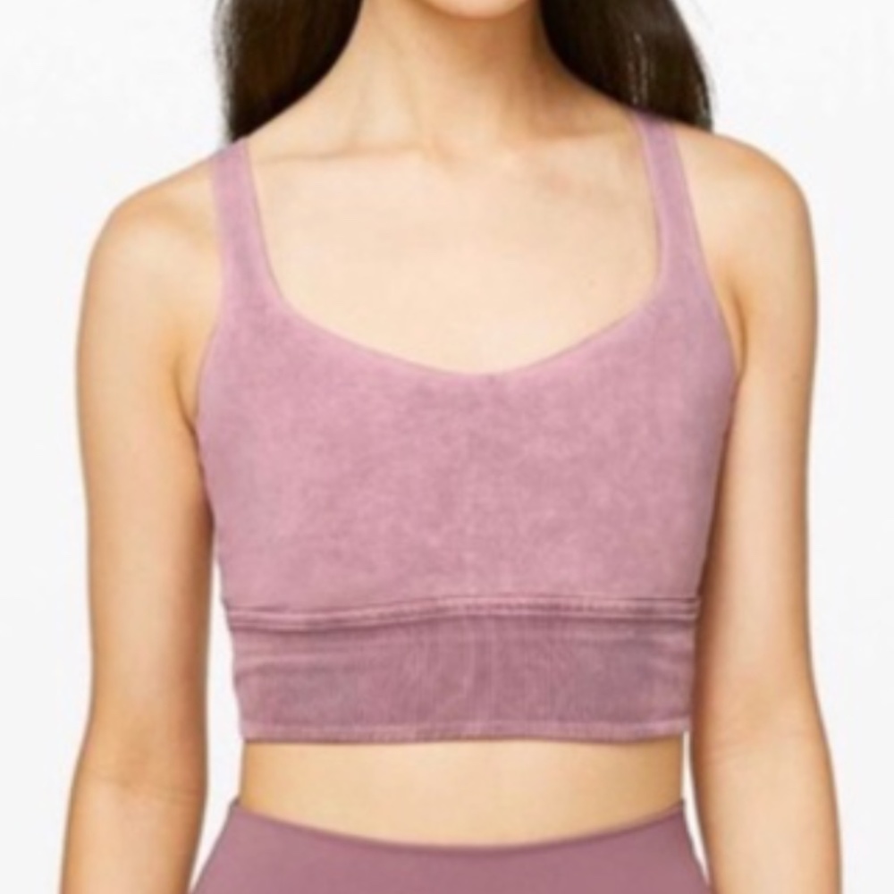 Lululemon Dusty Rose Free to Be Long-Line Bra